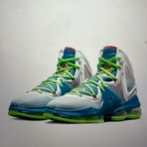Nike Lebron 19 Dutch Blue Pomegranate Lime Glow White Shoes Dc9339-400